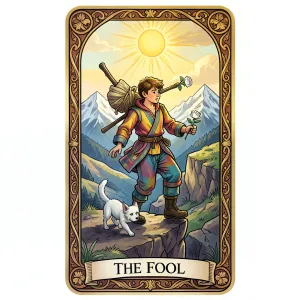 The The Fool tarot card from the Rider-Waite-Smith deck