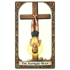 The The Hanged Man tarot card from the Rider-Waite-Smith deck