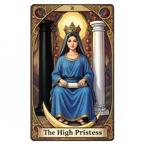 The The High Priestess tarot card from the Rider-Waite-Smith deck