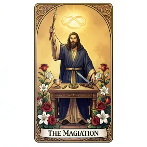 The The Magician tarot card from the Rider-Waite-Smith deck