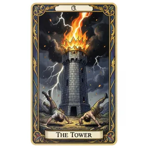 The The Tower tarot card from the Rider-Waite-Smith deck